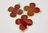 NGP2542 53*53mm - 56*56mm flower agate gemstone pendants