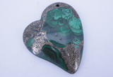 NGP255 41*50mm fashion malachite & pyrite gemstone pendants