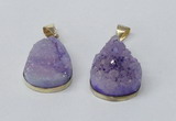 NGP2563 22*30mm teardrop druzy agate gemstone pendants