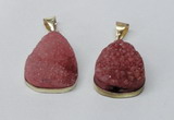 NGP2564 22*30mm teardrop druzy agate gemstone pendants