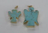 NGP2586 25*35mm - 38*48mm angel turquoise pendants wholesale