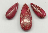 NGP262 15*30mm - 20*50mm flat teardrop sea sediment jasper pendants set