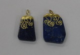 NGP2625 25*35mm - 35*45mm freeform lapis lazuli gemstone pendants