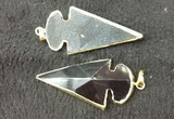 NGP2661 24*53mm - 26*55mm arrowhead agate pendants wholesale