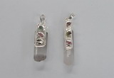 NGP2677 12*35mm - 15*40mm sticks white crystal pendants wholesale