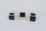 NGP2732 11*13mm - 12*15mm cube mixed quartz gemstone pendants