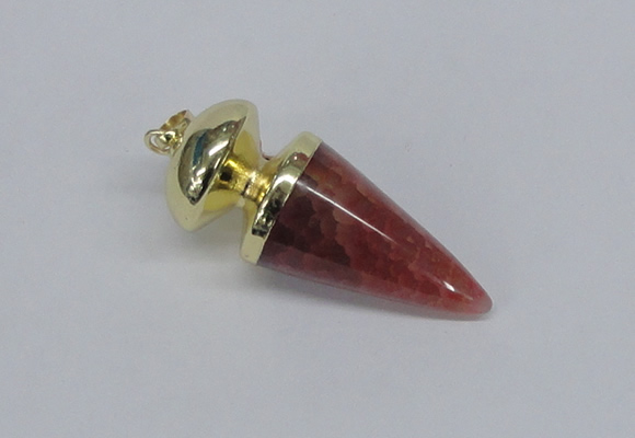 NGP2740 20*45mm - 20*50mm cone agate gemstone pendants wholesale