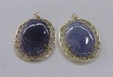 NGP2756 50*60mm oval agate gemstone pendants wholesale