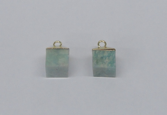 NGP2779 10*12mm - 12*14mm cube amazonite gemstone pendants