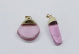 NGP2796 15*30mm - 25*35mm freeform crystal glass pendants wholesale