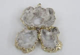 NGP2863 25*30mm - 40*45mm freeform druzy agate pendants