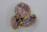 NGP2866 25*30mm - 40*45mm freeform druzy agate pendants