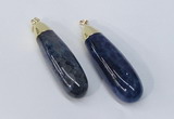 NGP2922 16*58mm - 18*60mm teardrop agate gemstone pendants