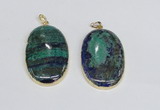 NGP2929 30*50mm - 32*52mm oval chrysocolla pendants