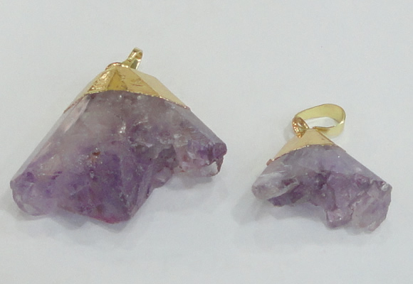 NGP2949 20*25mm – 25*40mm freeform amethyst gemstone pendants