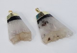 NGP2961 20*35mm - 30*45mm freeform druzy agate pendants