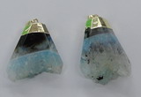 NGP2966 20*35mm - 30*45mm freeform druzy agate pendants