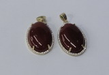 NGP3017 20*30mm oval agate gemstone pendants wholesale