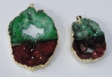 NGP3035 30*45mm – 40*60mm freeform druzy agate pendants