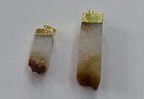 NGP3041 10*35mm – 12*50mm sticks citrine gemstone pendants