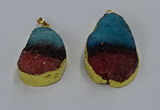 NGP3043 25*35mm – 30*40mm freeform druzy agate pendants