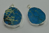 NGP3059 25*35mm – 35*45mm freeform sea sediment jasper pendants