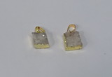 NGP3084 10*12mm - 12*14mm freeform druzy agate pendants wholesale