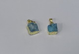 NGP3088 10*12mm - 12*14mm freeform druzy agate pendants wholesale