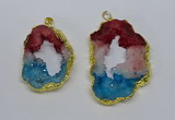 NGP3092 30*45mm – 40*60mm freeform druzy agate pendants