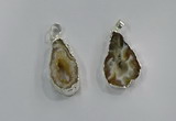 NGP3100 25*40mm - 30*50mm freeform druzy agate gemstone pendants