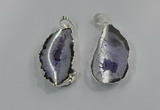 NGP3101 25*40mm - 30*50mm freeform druzy agate gemstone pendants