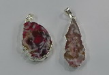 NGP3102 25*40mm - 30*50mm freeform druzy agate gemstone pendants