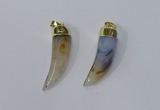 NGP3109 10*40mm - 12*45mm oxhorn montana agate pendants wholeasle