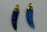 NGP3113 10*40mm - 12*45mm oxhorn agate pendants wholesale