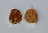 NGP3150 25*35mm - 35*45mm freeform sea sediment jasper pendants