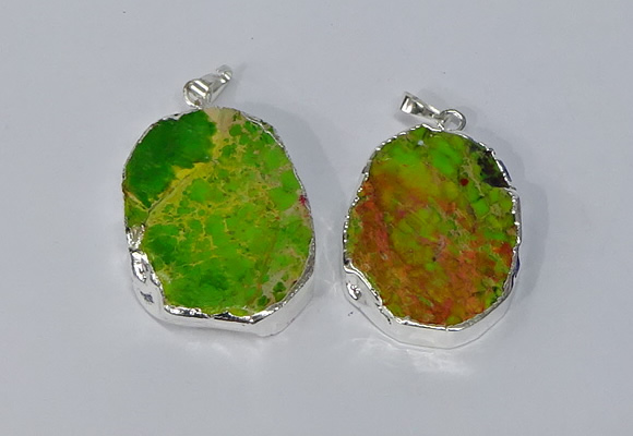 NGP3153 25*35mm - 35*45mm freeform sea sediment jasper pendants