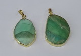 NGP3158 25*35mm - 30*40mm freeform green fluorite gemstone pendants