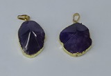 NGP3162 22*30mm - 25*35mm freeform amethyst gemstone pendants