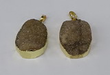 NGP3164 22*30mm - 25*35mm freeform druzy agate gemstone pendants