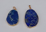 NGP3185 25*35mm - 35*45mm freeform sea sediment jasper pendants