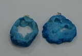 NGP3191 30*40mm - 45*50mm freeform druzy agate pendants