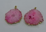 NGP3197 35*40mm - 45*50mm freeform druzy agate pendants