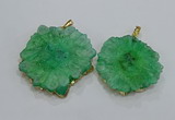 NGP3200 35*40mm - 45*50mm freeform druzy agate pendants