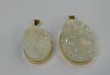 NGP3210 30*40mm - 35*45mm freeform druzy agate pendants