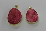 NGP3213 30*40mm - 35*45mm freeform druzy agate pendants