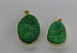 NGP3215 30*40mm - 35*45mm freeform druzy agate pendants