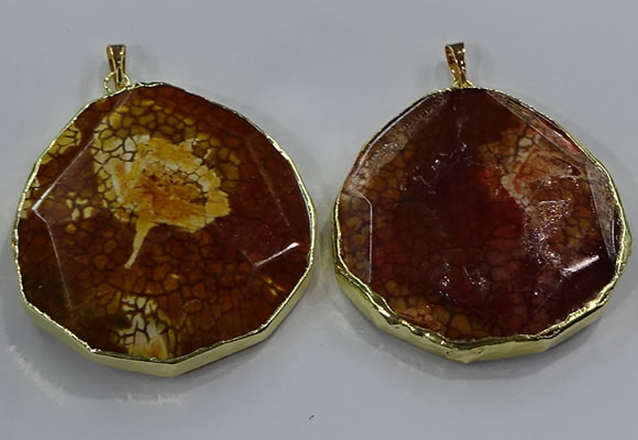 NGP3248 40*45mm - 50*55mm freeform agate gemstone pendants