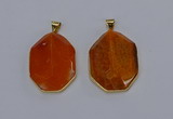 NGP3303 35*45mm freeform agate gemstone pendants wholesale