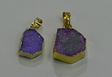 NGP3323 8*12mm - 15*20mm freeform druzy agate gemstone pendants