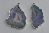 NGP3365 40*45mm - 45*60mm freeform druzy agate pendants